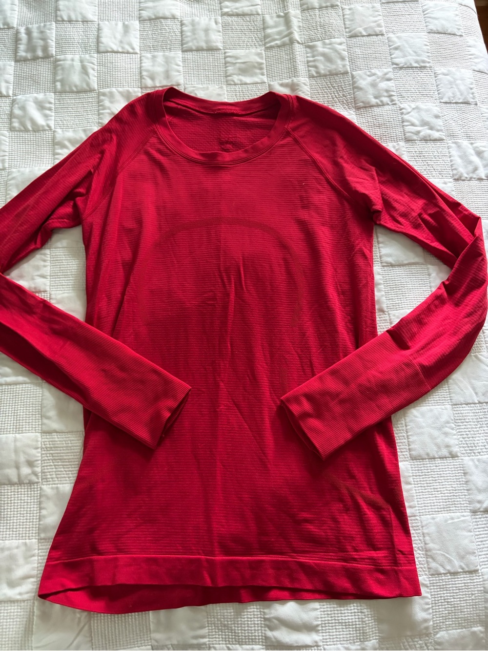 lululemon athletica Long-Sleeve Swiftly Top - Red